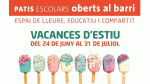 L’escola Mercè Rodoreda i l’Institut Barcelona Congrés obren els patis per vacances