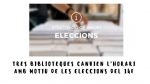 Tres biblioteques de Nou Barris modifiquen els horaris per les eleccions del 14F