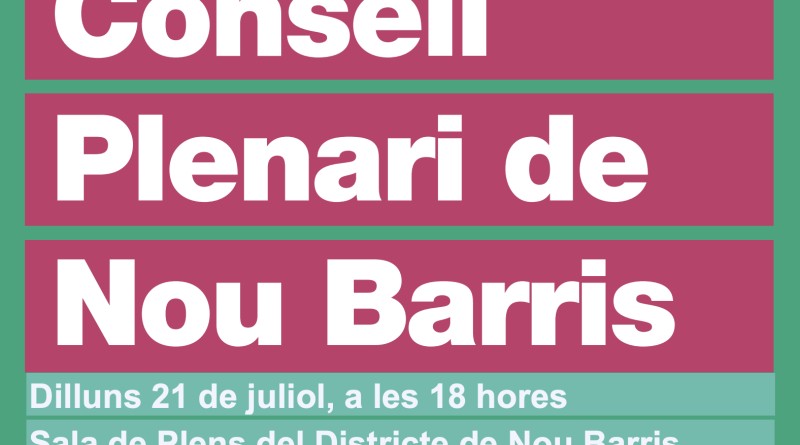 Consell plenari Nou Barris estiu 2025